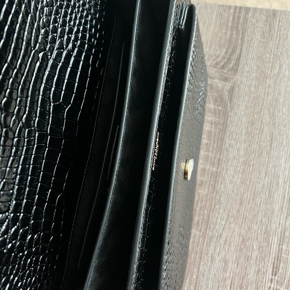 Saint Laurent Sunset Crossbody Bag Crocodile Embossed Leather Large - Picture 11 of 11